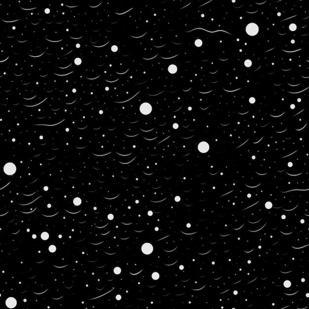 Une photo en noir et blanc de beaucoup de bulles dans le ciel générative ai
