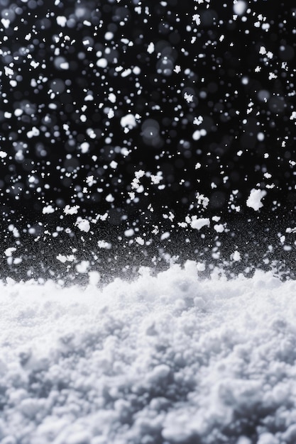 Photo une photo en noir et blanc captivante capturant la beauté de la chute de la neige parfaite pour ajouter une touche d'élégance à n'importe quel projet