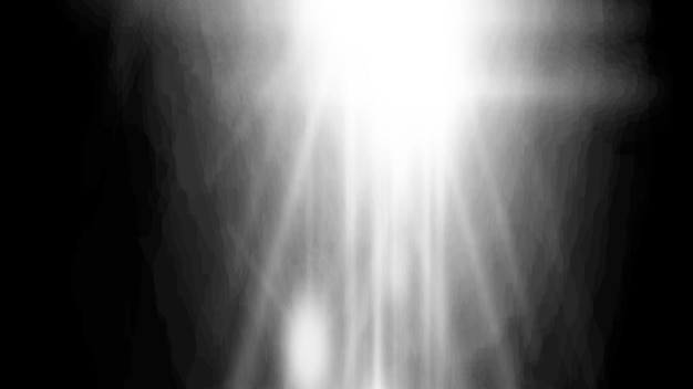 une photo en noir et blanc d'une lumière brillant sur un fond noir