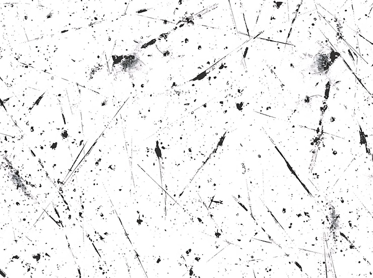 Photo photo en noir et blanc d'un mur blanc avec des taches noires et un fond blanc