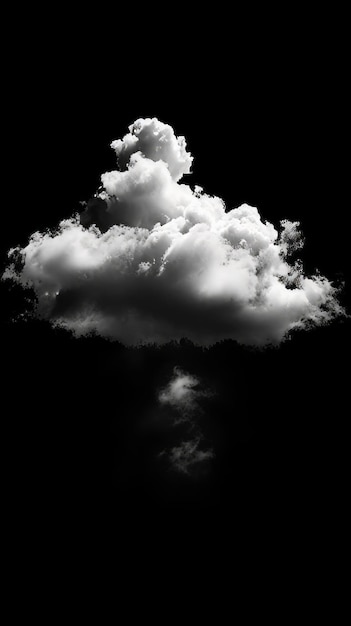 Photo noir et blanc d'un nuage dans le ciel