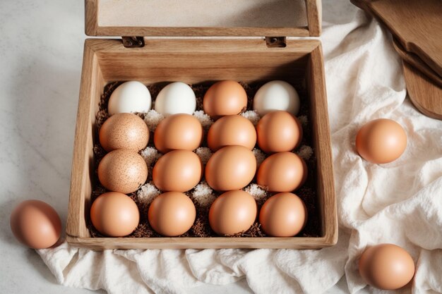 photo d'œuf dans la boîte