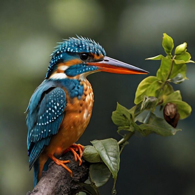 Photo une photo de l'oiseau kingfisher.