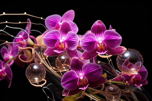 Photo une photo de l'orchidée opulente