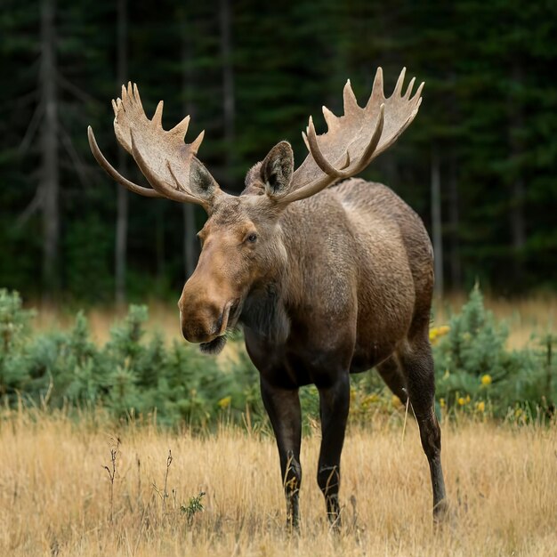 La photo de l'orignal dans son habitat naturel