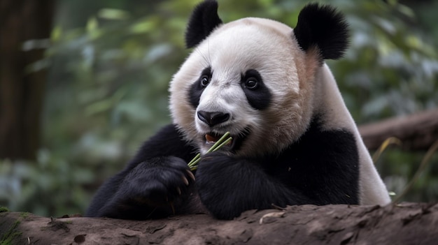 Photo de panda géant le panda géant est une espèce en voie de disparition