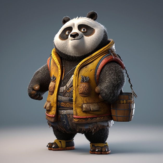 photo panda rendu 3d