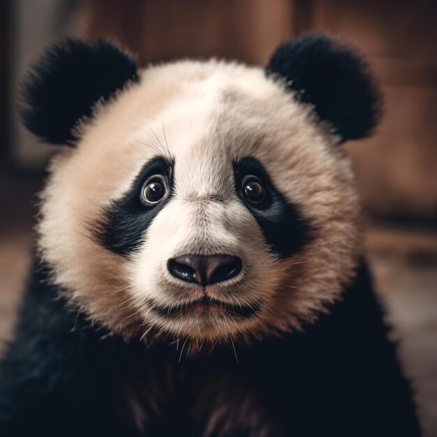 Photo une photo d'un panda