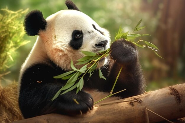 Photo une photo d'un panda