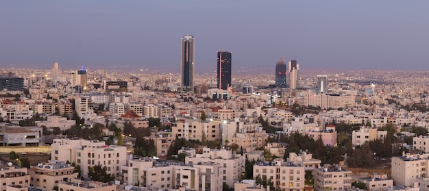 Photo Panoramique Du Nouveau Centre-ville D'amman, La Capitale De La Jordanie