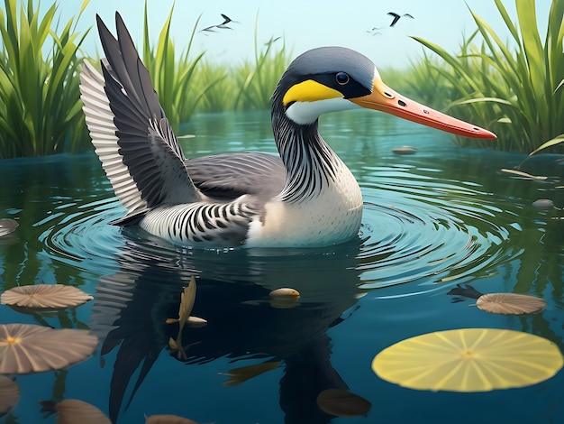 photo panoramique naturelle avec de petits oiseaux drôles et des poussins assis sur une branche dans le jardin d'été