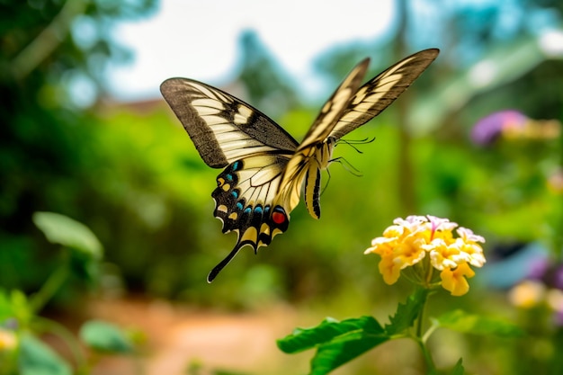 photo de papillon dans le feuillage