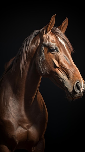 La photo parfaite, nette et nette du cheval mustang a généré de l'art.