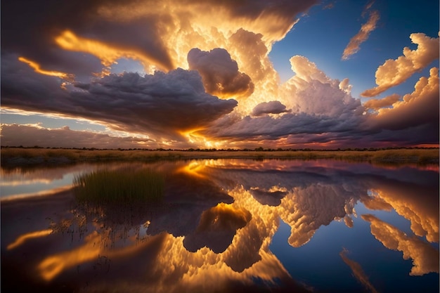 Photo de paysage au coucher du soleil