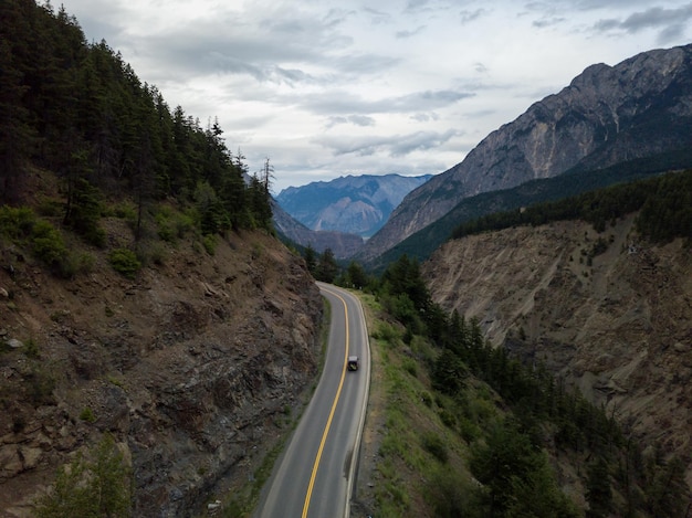 Photo de paysage d'une route panoramique