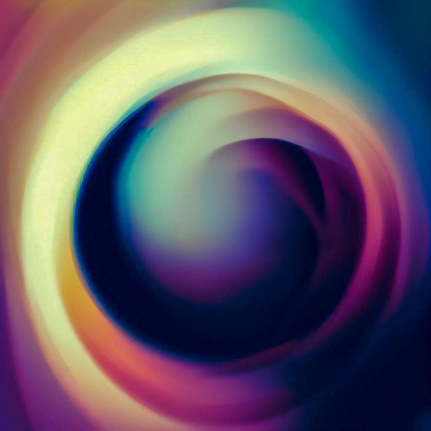 Photo d'une peinture abstraite d'un cercle coloré