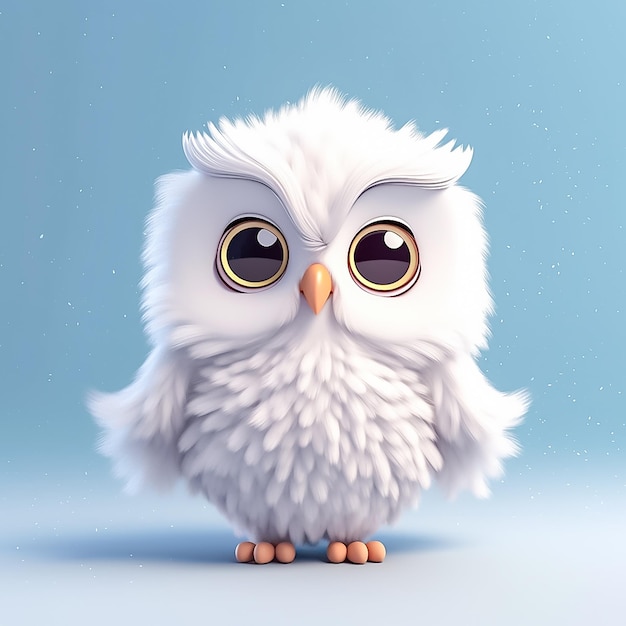 Photo de personnage 3D mignon petit hibou