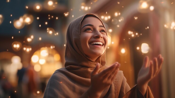 Photo personnes célébrant l'Aïd