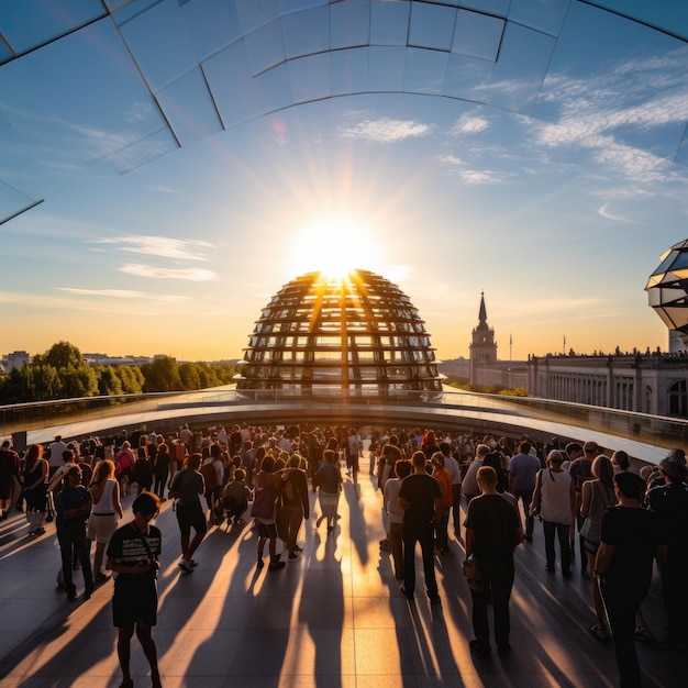Photo de personnes devant le dôme du Reichstag à Berlin, en Allemagne