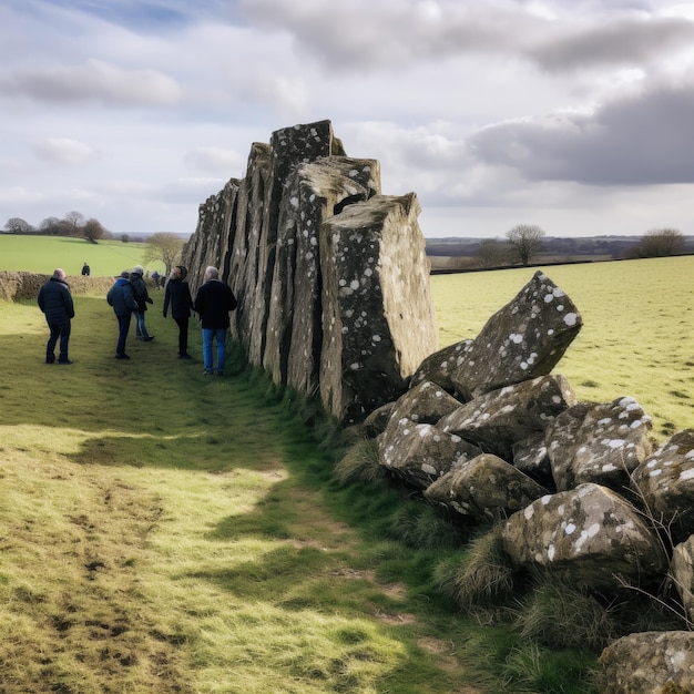 Photo photo de personnes devant stonehedge au royaume-uni