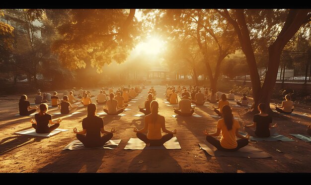 Photo de personnes participant à un cours de yoga de quartier dans les activités communautaires de Par Cares