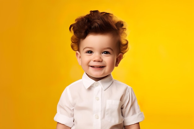 Photo photo d'un petit enfant avec des cheveux de clown photo de haute qualité