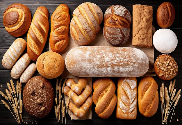Photo de petits pains aux graines de sésame pour pains burger pain au blé et graines de sésame