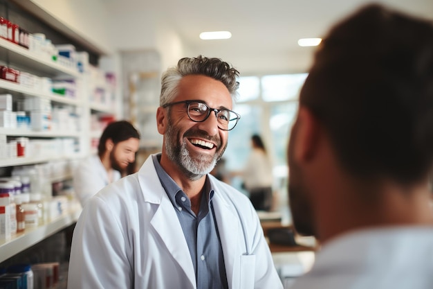 Photo de pharmaciens au service des clients dans leur pharmacie