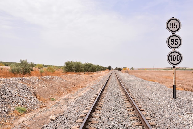 Photo Photo d'un chemin de fer de train classique