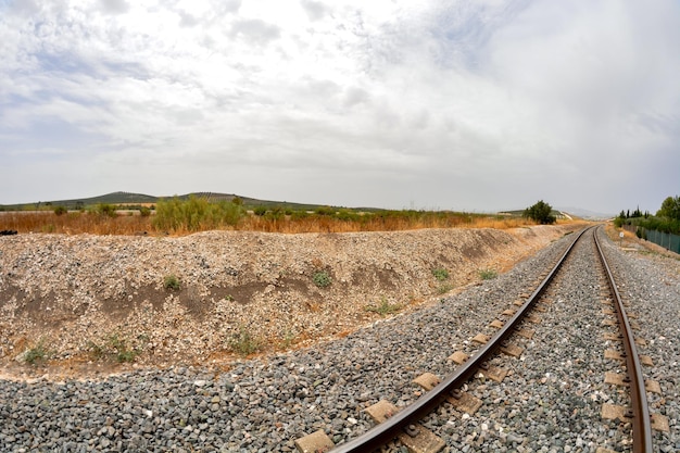 Photo Photo d'un chemin de fer de train classique