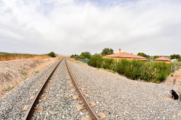 Photo Photo d'un chemin de fer de train classique