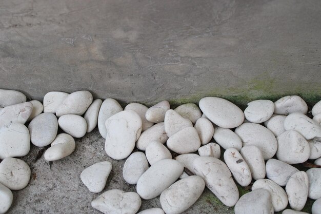 Photo de la pierre blanche au bord du mur