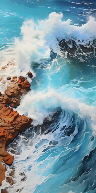 Photo une photo d'une plage avec l'océan en arrière-plan