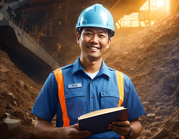 photo, plan moyen, portrait d'un architecte souriant regardant la caméra