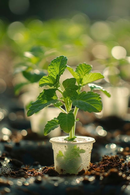 Photo de plantes hydroponiques