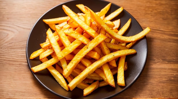 Une photo d'un plat de frites parfait