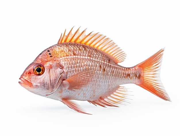 Photo de poisson de mer avec un fond blanc