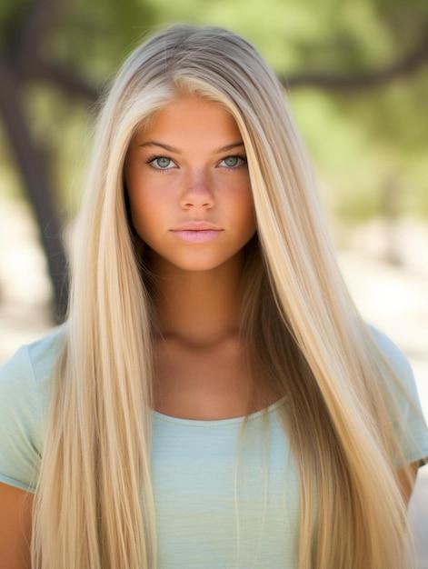 Photo photo de portrait d'une adolescente sud-africaine aux cheveux raides