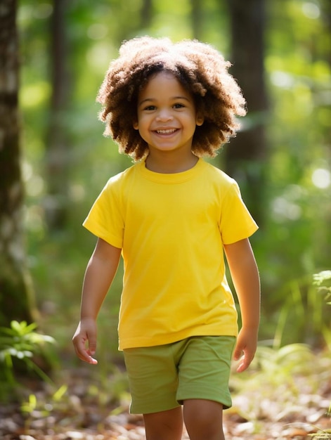 Photo portrait d'un enfant trinidadien et tobagonien bouclé mâle