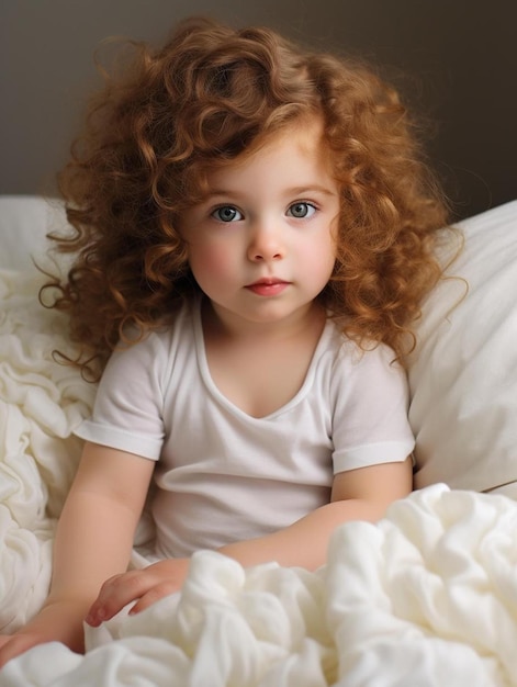 Photo de portrait d'une femme américaine aux cheveux ondulés