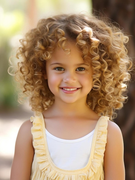 Photo de portrait d'une femme australienne aux cheveux bouclés