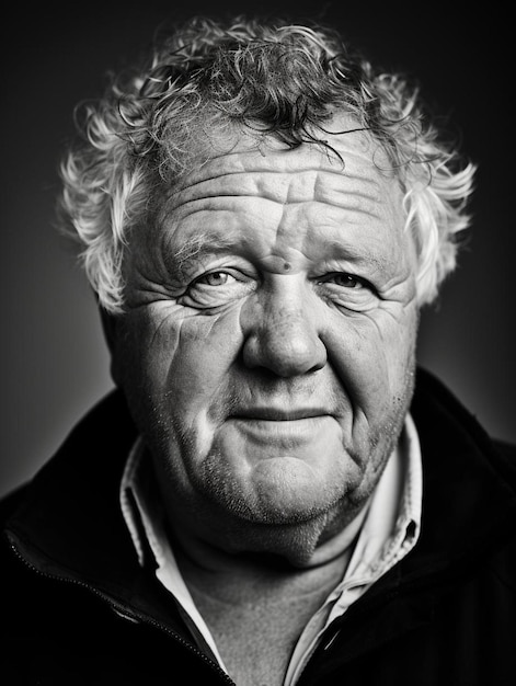 Photo portrait d'un homme adulte allemand aux cheveux bouclés