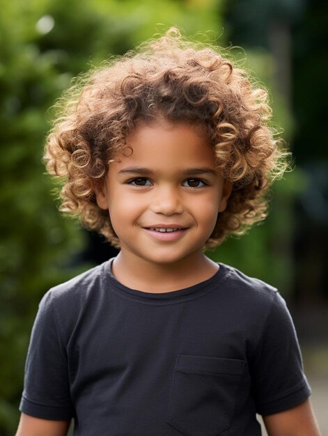 Photo portrait d'un jeune homme néo-zélandais aux cheveux bouclés