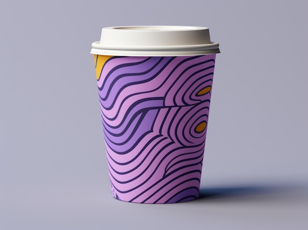 photo de produit de mock-up de tasse de café abstraite lumineuse