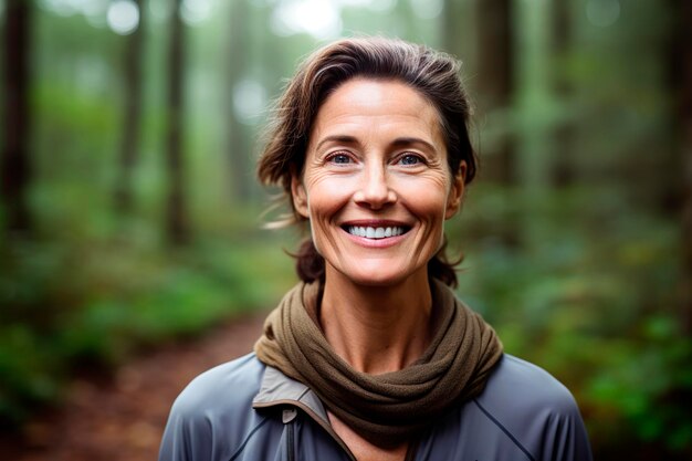 Photo photo de profil pour les médias sociaux femme photographie décontractée en plein air portrait