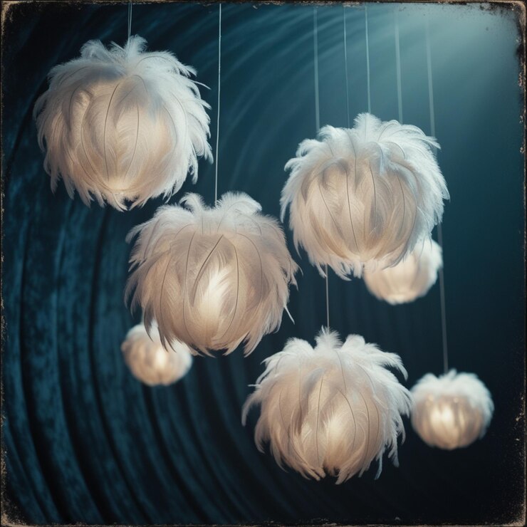 une photo de quelques cheveux blancs accrochés à une corde