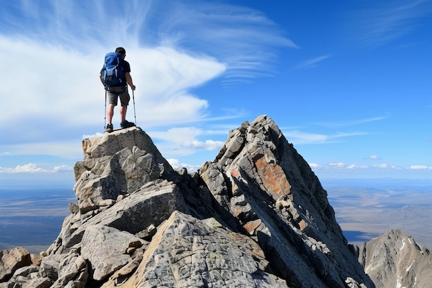 Photo de randonnée au sommet de la solitude