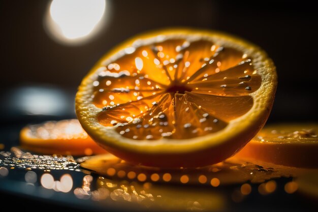 Photo une photo rapprochée d'une agrumée d'orange douce et fraîche, un délice de la photographie alimentaire