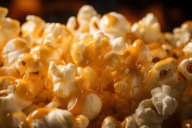 Une photo rapprochée du pop-corn