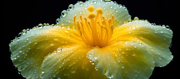 Photo une photo rapprochée d'une fleur jaune